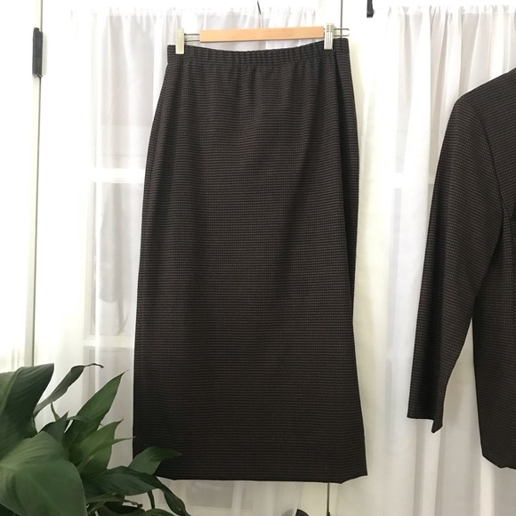 LILITH PARIS Check 2 Piece Gathered / Rusched Suit Set Sz L - Picture 4 of 16